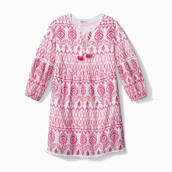Tommy Bahama Ikat Tropics Dress Cover Up-Passion Pink - M - excellent condition - Picture 3 of 14